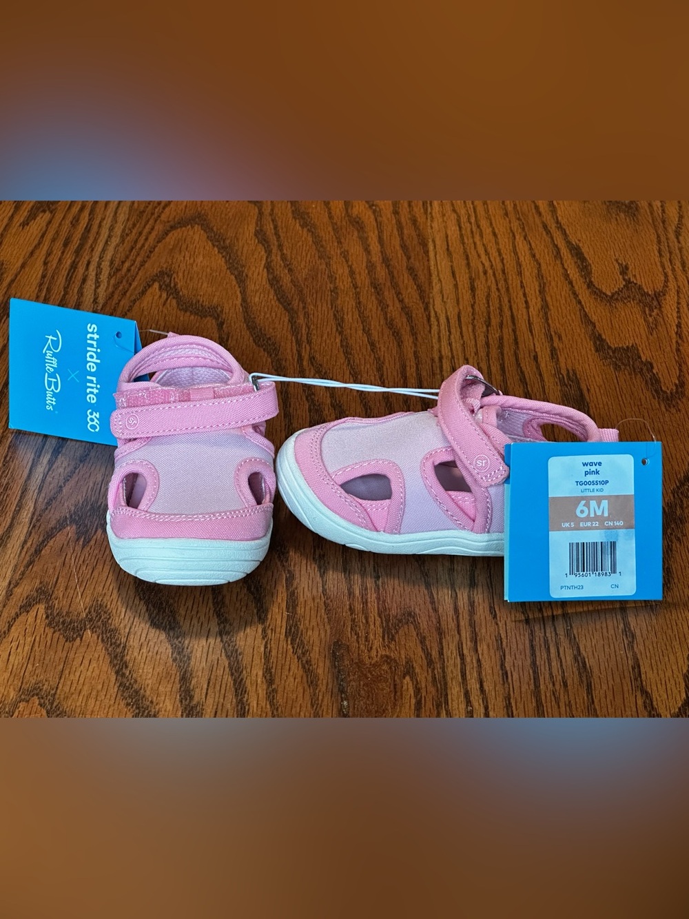 Stride Rite Pink Closed-Toe Baby Sandals